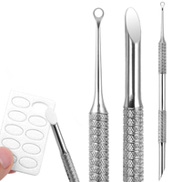 Outil de gravure réutilisable en acier inoxydable de qualité supérieure A+, grattoir à boucle, biseau circulaire, pousse-cuticules double extrémité pour manucure