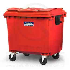 1100 L HDPE Outdoor Plastic Waste Container Teknik Brand Turkish Manufacturer in Istanbul - Product Image 3