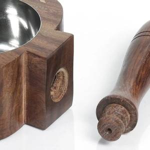 Quemador de Incienso Bakhoor Artesanal de Madera y Metal con Mango Extraíble, Porta Incienso Árabe Premium para Decoración del Hogar en Oriente Medio durante el Ramadán - Product Image 6