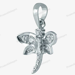 Collar con Colgante de Libélula Brillante con Moissanita VVS en Plata de Ley, Joyería Elegante Hecha a Mano Inspirada en la Naturaleza - Product Image 3