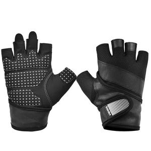 Ergonomic Fitness <b>Gloves</b> with Shock-Absorbing Palm, Breathable <b>Fingerless</b> Gym <b>Gloves</b> with Wrist Strap - Product Image 1