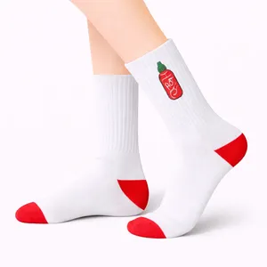 Chaussettes jetables style japonais brodées avec nœuds, respirantes, longueur cheville, logo personnalisé imprimé à chaud pour le printemps, taille unique, avec sac - Product Image 1