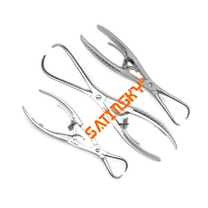 Pinces de réduction orthopédiques pointues, auto-bloquantes, pour la réduction osseuse, fabriquées en acier AISI 420 - Product Image 1