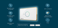 Enchufe inteligente de 3 entradas con WiFi, enchufe táctil de alta calidad para solución de hogar inteligente