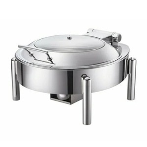 ชุดอุ่นอาหารทรงกลม ฝาครึ่งแก้ว ขนาด 7 ลิตร ขายดีมาก อุปกรณ์เสิร์ฟอาหารร้านอาหาร เครื่องอุ่นอาหาร 7 ลิตร - Product Image 1
