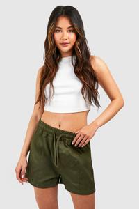 Pantalones cortos de chándal informales a la moda para mujer, venta al por mayor, pantalones cortos elásticos de cintura alta para correr, algodón, Color sólido, pantalones cortos de chándal en blanco, transpirables - Product Image 3