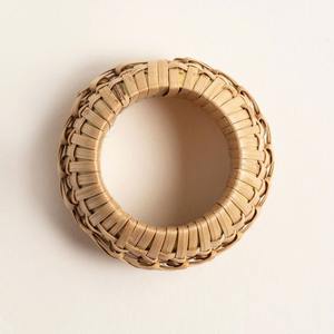 Anneau de serviette en rotin naturel fait à la main, porte-serviettes rustique, décoration de table pour mariage, fête, dîner, événement, maison, cuisine, salle à manger - Product Image 2