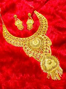 24 Carat Gold Plated Unisex Classic Jewelry <b>Set</b> Includes <b>Silver</b> <b>Earrings</b>-for Anniversary India Exported Bulgaria Turkey Germany - Product Image 4