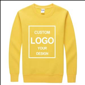 2025 Custom 100% Cotton <b>Crewneck</b> Sweatshirt Unisex Pullover Oversized Fleece Hooded Men's Winter Sweatshirts Plain Design - Product Image 4