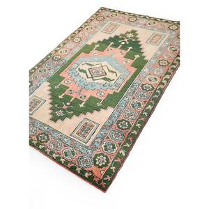 Alfombra de Lana Anudada a Mano Nuray Green Pae-896 con Patrón de Medallón para Decoración del Hogar o del Automóvil, Tamaño 9x12, Alfombras Jaipur US - Product Image 2