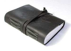 สมุดบันทึกธุรกิจส่งเสริมการขายแบบขายส่ง ปกหนังวินเทจสีดำ พร้อมลวดลายต้นไม้แห่งชีวิตบนปกด้านหน้า - Product Image 6