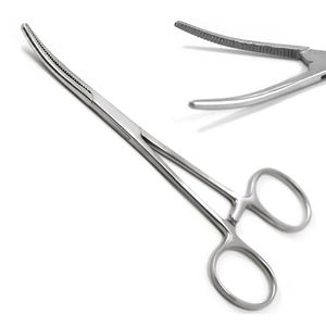 คีมจับเข็มผ่าตัดแบบล็อค คุณภาพสูง ทำจากสแตนเลส ใช้สำหรับห้ามเลือด แบบตรงและโค้ง ใช้ซ้ำได้ - Product Image 3