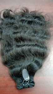 Couleur et texture naturelles 100 grammes faisceaux de cheveux indiens Remy tissés à la machine bruts non traités style vague vente entière - Product Image 3