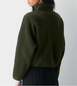 Chaquetas de Forro Polar para Mujer, Sudaderas Extra Grandes con Cierre, Ropa de Invierno, Manga Larga, Estilo Corto, Sherpa, Atuendos de Otoño, Moda - Product Image 2