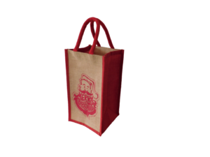 Noël spécial écologique personnalisé imprimé Jute sac fourre-tout lin plage chanvre plage sac à provisions réutilisable à main - Product Image 3