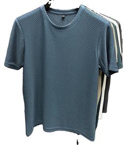 Camiseta de manga corta transpirable de gama alta para hombre, cuello redondo, malla fina de verano, Media manga, color sólido, Top informal Suelto - Product Image 1