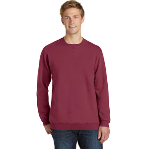 Sweat-shirt décontracté brodé élégant à surpiqûres contrastées, coupe oversize, 100 % coton, doux, confortable et respirant - Product Image 5