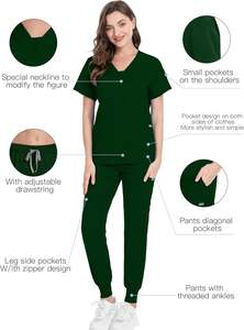 Ensembles d'uniformes de gommage confortables en coton et polyester, pantalons de jogging pour médecins, infirmières et hôpitaux médicaux, vente en gros - Product Image 6