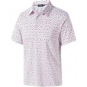 เสื้อยืดลำลองคุณภาพสูง โพลีเอสเตอร์ แขนสั้น แห้งเร็ว ทรงพอดีตัว ปักลายกอล์ฟ ผ้าถัก มีกระเป๋า  โลโก้สั่งทำได้ สำหรับผู้ชาย - Product Image 1