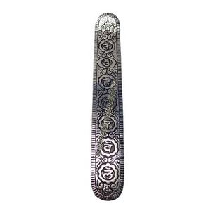 Attrape-cendres d'encens en métal de style bouddhiste, fait main, écologique, plaqué argent et or, pour la maison, vente en gros, personnalisable, sept chakras - Product Image 1