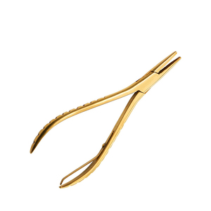 Herramientas de extensión de cabello Alicates de tipo plano Abrazadera para extensiones de cabello Alicates de extensión de cabello de color dorado Singe Spring - Product Image 1