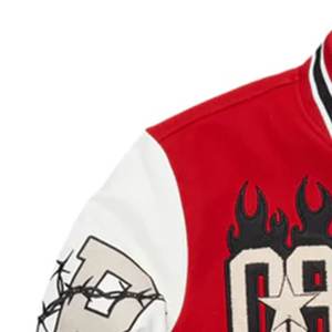 Vente chaude Rouge Broderie Personnalisée Varsity Hommes Vestes Manches En Cuir Letterman Homme Vestes Vestes D'hiver pour homme Respirant - Product Image 6