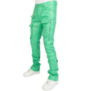 กางเกงหนังแท้คุณภาพสูง น้ำหนักเบา สวมใส่สบาย เอวกลาง สีเข้ม ระบายอากาศได้ดี เหมาะสำหรับฤดูหนาว รับผลิตตามสั่ง พร้อมสกรีนโลโก้  ขั้นต่ำในการสั่งซื้อน้อย - Product Image 6