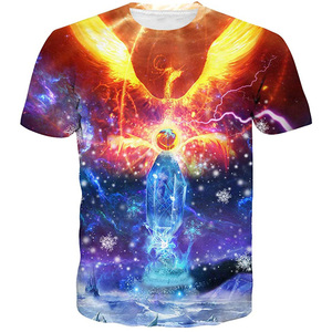 เสื้อยืดพอดีตัวสำหรับผู้ชายเสื้อยืดแขนสั้นโอเวอร์ไซส์ระบายอากาศได้เสื้อแบบลำลองมีหลายสี3D พิมพ์ซับลิเมชันสไตล์สตรีท - Product Image 1