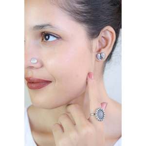 925 <b>Silver</b> Nosepin Nazakat Maa Durga <b>Silver</b> <b>Wire</b> Ring Jewelry Type Rings - Product Image 4