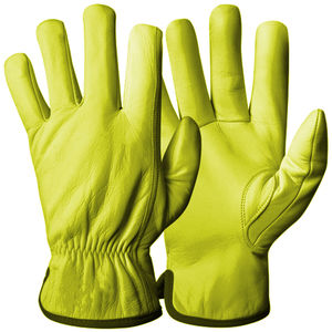Guantes de trabajo de cuero de grano de piel de vaca y cabra resistentes al calor Guantes de conductor Funciones anticorte antiimpacto Guantes de seguridad general - Product Image 1
