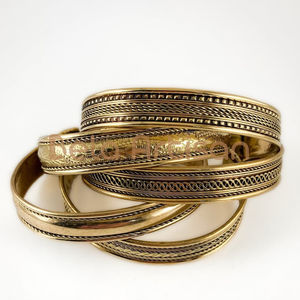 Conjuntos de Joyería Étnica de Latón Martillado, Brazaletes y Pulseras, Hechos a Mano, Proveedor de Artesanía Premium, Bela Artisan - Product Image 5