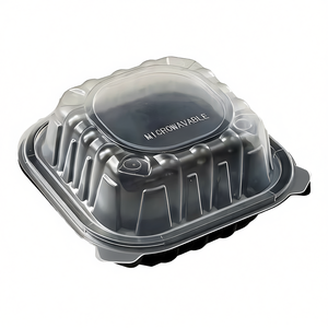 Contenitore per Alimenti Trasparente e Nero 6 X 6 con 1 Scomparto per Organizzazione Pratica - Product Image 2