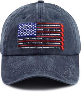 Casquette American Golf USA Flag pour hommes et femmes Casquette de baseball vintage en coton ajustable pour jouer au golf aux États-Unis - Product Image 1