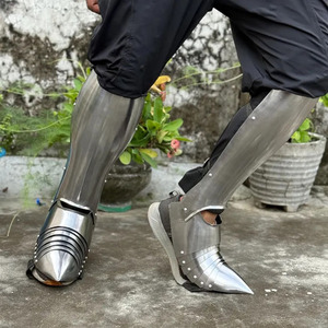 Trận chiến sẵn sàng Gothic Knight Leg <span class=keywords><strong>Armor</strong></span> thép Greaves đánh bóng cho larp lễ hội & Fantasy Enthusiast <span class=keywords><strong>Armor</strong></span> - Product Image 4