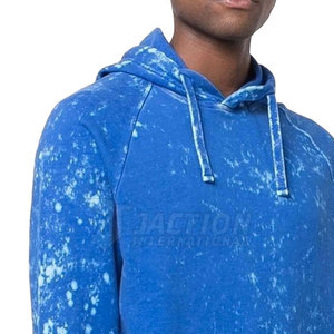 Sudaderas con capucha de manga larga de alta calidad para hombre Basics Acid Wash con estampado de logotipo personalizado para hombre Basics Acid Wash Hoodies - Product Image 4
