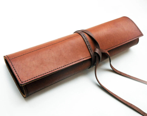 Professional Grade All-Purpose Chef Knife Bag LKR-0054 100% Rustic Genuine Leather <b>Roll</b> for <b>Tool</b> Usage OEM Customizable - Product Image 1