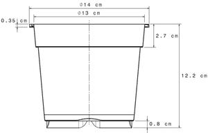 High Quality CE 14 cm Diameter 1.25 Liters Nursery Raised Pot Various Colors Made Recycled <b>Plastic</b> PP PVC Packaged Pallet - Product Image 3