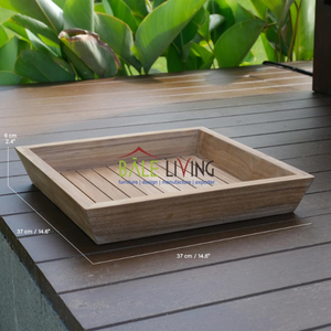 Eco-friendly teak wood <b>tray</b> furniture for the <b>kitchen</b> to store drinks that is durable and long-lasting - Product Image 1