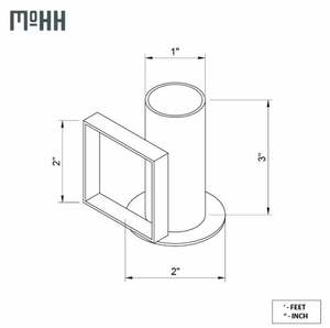 Bougeoir de pilier en verre de candélabre de fer moderne et attrayant de vente chaude pour la boîte de décoration à la maison emballée - Product Image 5