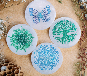 Piedras curativas de cristales naturales al por mayor, placa de carga de selenita, piedra de selenita de cristal curativo para decoración y energía - Product Image 1