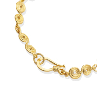 22K Plaqué Or Chaîne Crochet Fermoir Conception Spirale Conception 925 En Argent Sterling En Gros Turc À La Main Bracelet Fine Jewelry