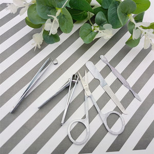 Ensemble de manucure et pédicure personnalisé de 5 pièces en acier inoxydable coupe-ongles ciseaux de beauté des sourcils boîte en cuir PU soins personnels pied ANAAIF - Product Image 2