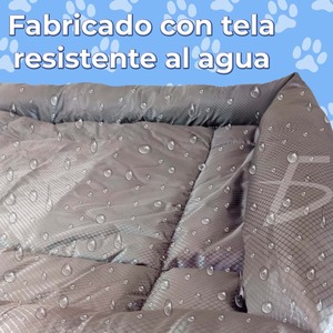 Letto Imbottito Idrorepellente con Rivestimento Antiscivolo, Forma Rettangolare, Motivo Uniforme, Realizzato in Tessuto Oxford - Product Image 3