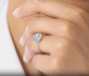 10k jaune Rose blanc plaqué or rond coupe laboratoire cultivé diamant mariage et bague de fiançailles unisexe cadeau de fête pour elle - Product Image 6