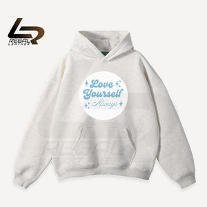 เสื้อฮู้ดหนาโอเวอร์ไซส์ยูนิเซ็กส์กำหนดเองได้ทั้งชายและหญิง500 GSM ผ้าเทอร์รี่กันน้ำถักเสื้อฮู้ดไหล่ตก - Product Image 3