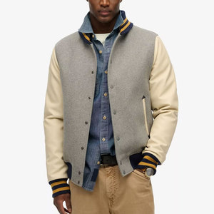 Chaqueta Varsity de Invierno para Hombre en Color Sólido con Logotipo Frontal, Transpirable, del Mejor Material, Colores Personalizables - Product Image 1