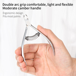 Cortaúñas profesional de acero inoxidable con asas portátiles, pinzas para esquinas de uñas a prueba de arañazos, fuente de alimentación Manual - Product Image 4