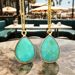 Nueva llegada 925 plata esterlina sólida 18K chapado en oro colgante crisoprasa natural 12x16mm pera bisel ajuste encantos finos - Product Image 2