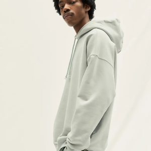 Sweat à capuche zippé en coton de haute qualité pour hommes personnalisé grande taille imprimé sublimé épaule tombante surdimensionné perlé teint en plaine hiver - Product Image 1