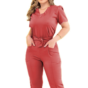 Offre Spéciale Anti-rides doux infirmière Scrubs hôpital médical Scrubs femmes soins infirmiers survêtement Scrubs uniformes ensemble dernière arrivée uniformes - Product Image 5
